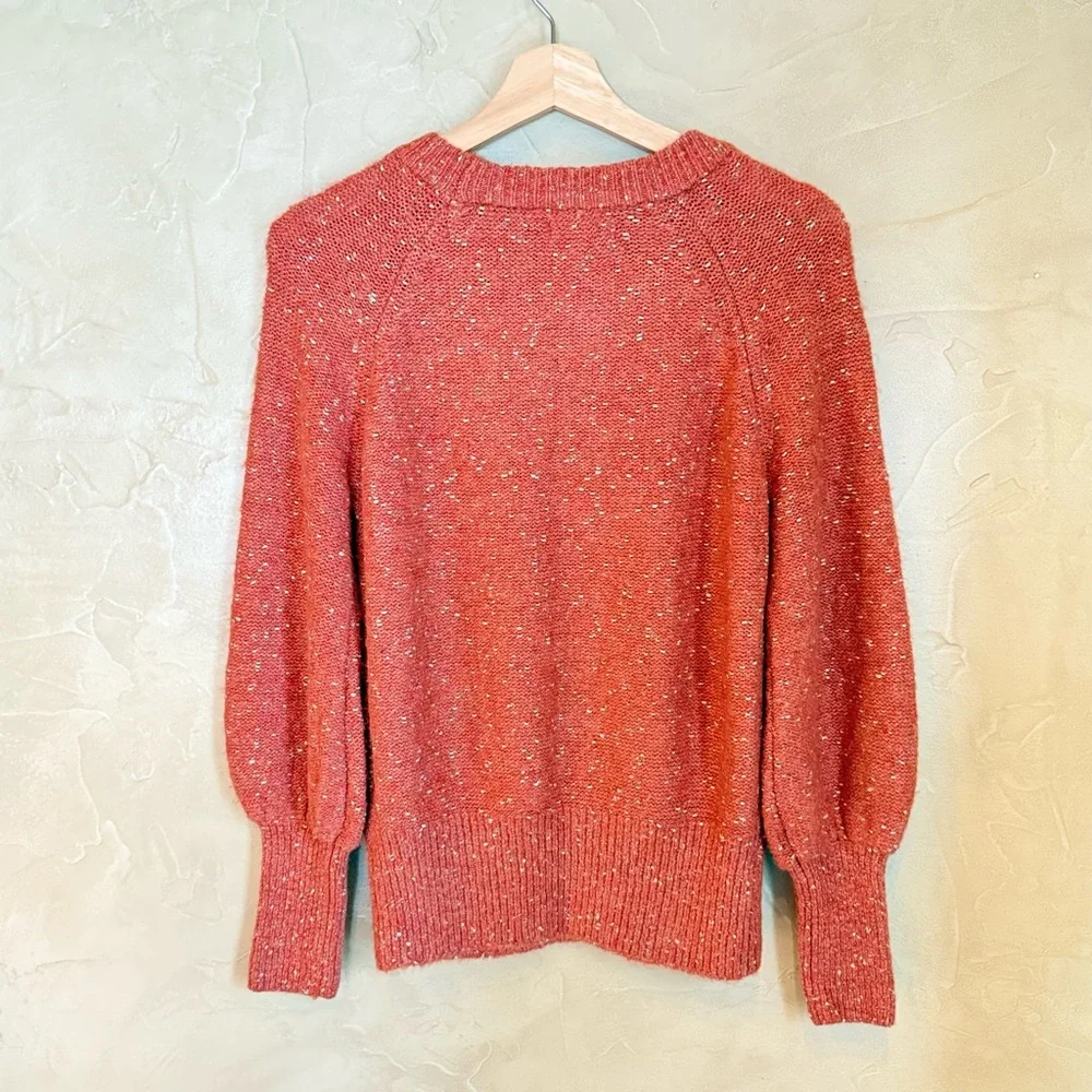 LC Lauren Conrad Speckled Gold Knit Sweater | Small | Like New - Picture 4 of 9